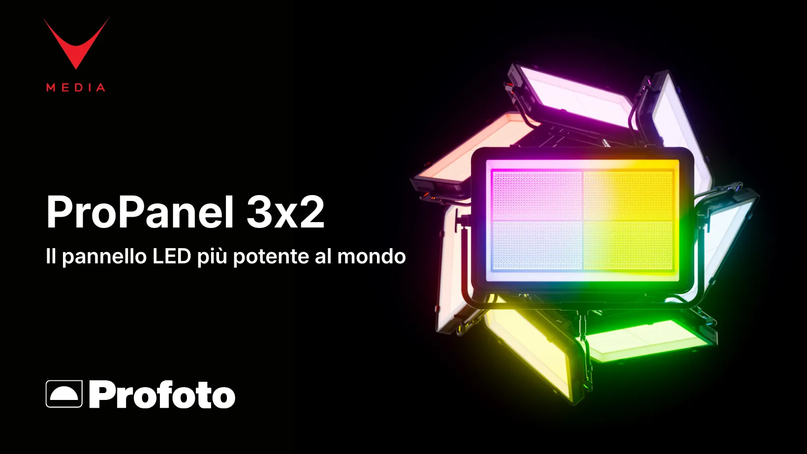 Profoto ProPanel 3x2 pannello LED professionale 2000W su set cinematografico