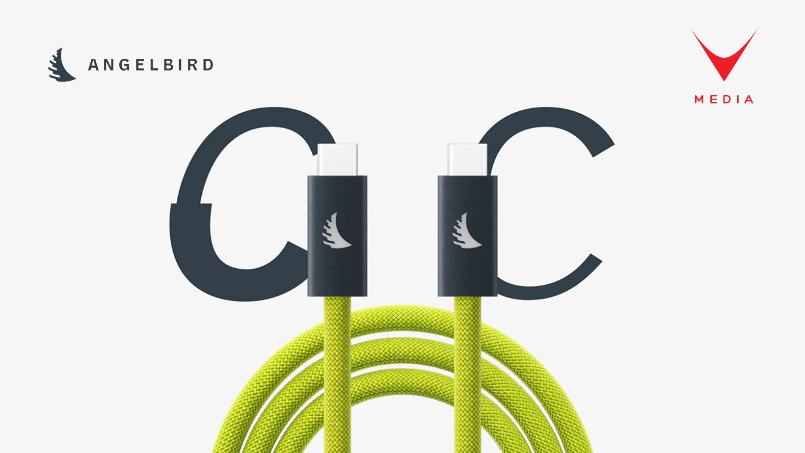 Angelbird Tether Cable USB-C 3.2 Solid Flex lime per workflow tethering professionale in studio