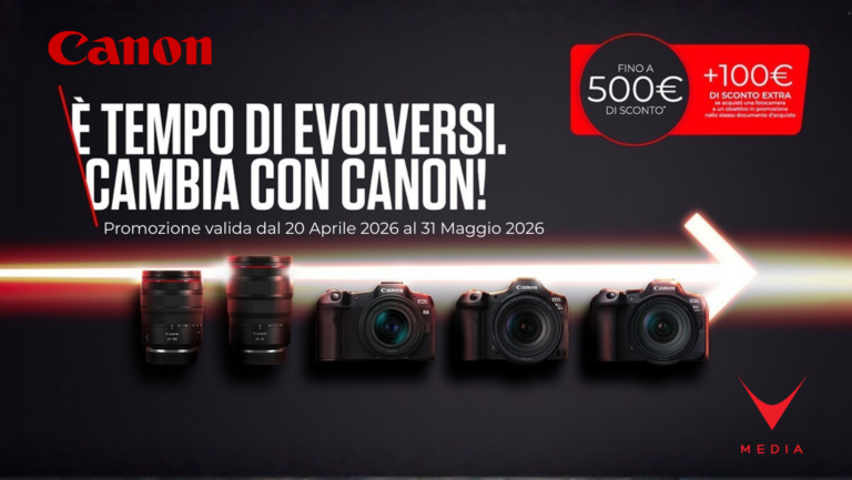 Canon sconto in cassa fiera della fotografia 2026 su mirrorless EOS R e obiettivi RF