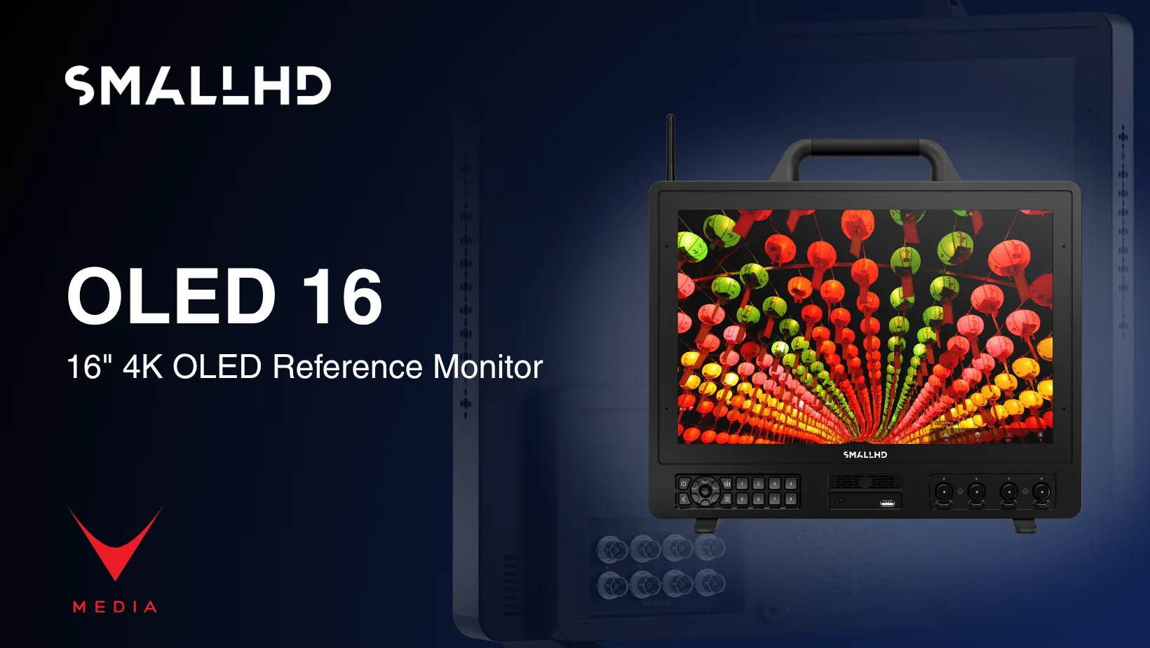 SmallHD OLED 16 monitor OLED riferimento cinematografia su DIT cart in set professionale