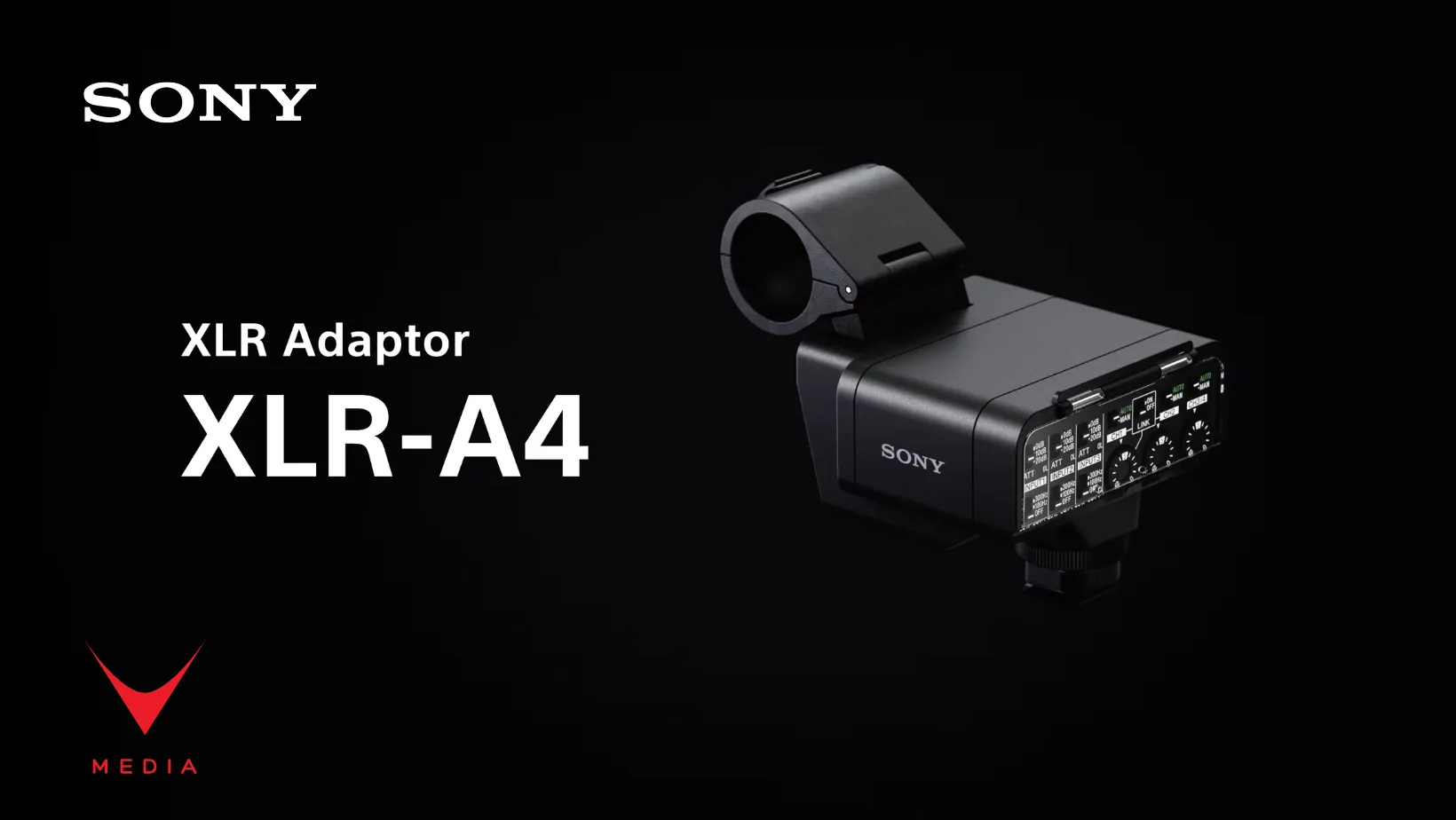 Adattatore XLR Sony XLR-A4 collegato a fotocamera alpha per registrazione 32 bit float