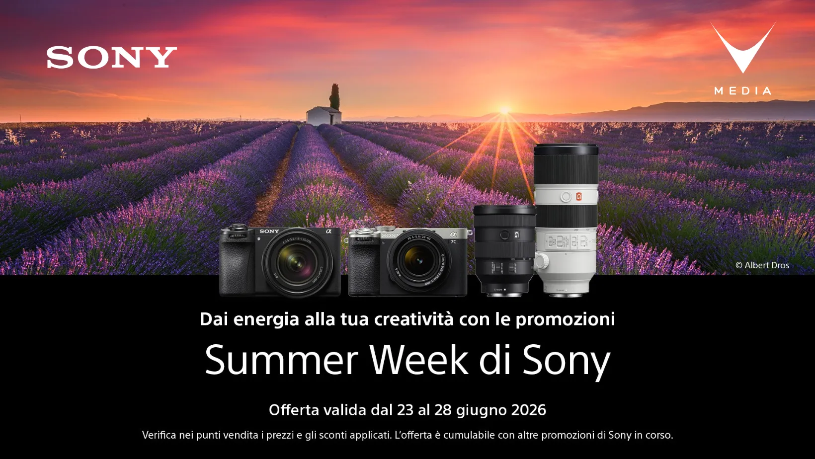 Sony Summer Week 2026 fotocamere Alpha A7C II e ottiche G Master in promozione