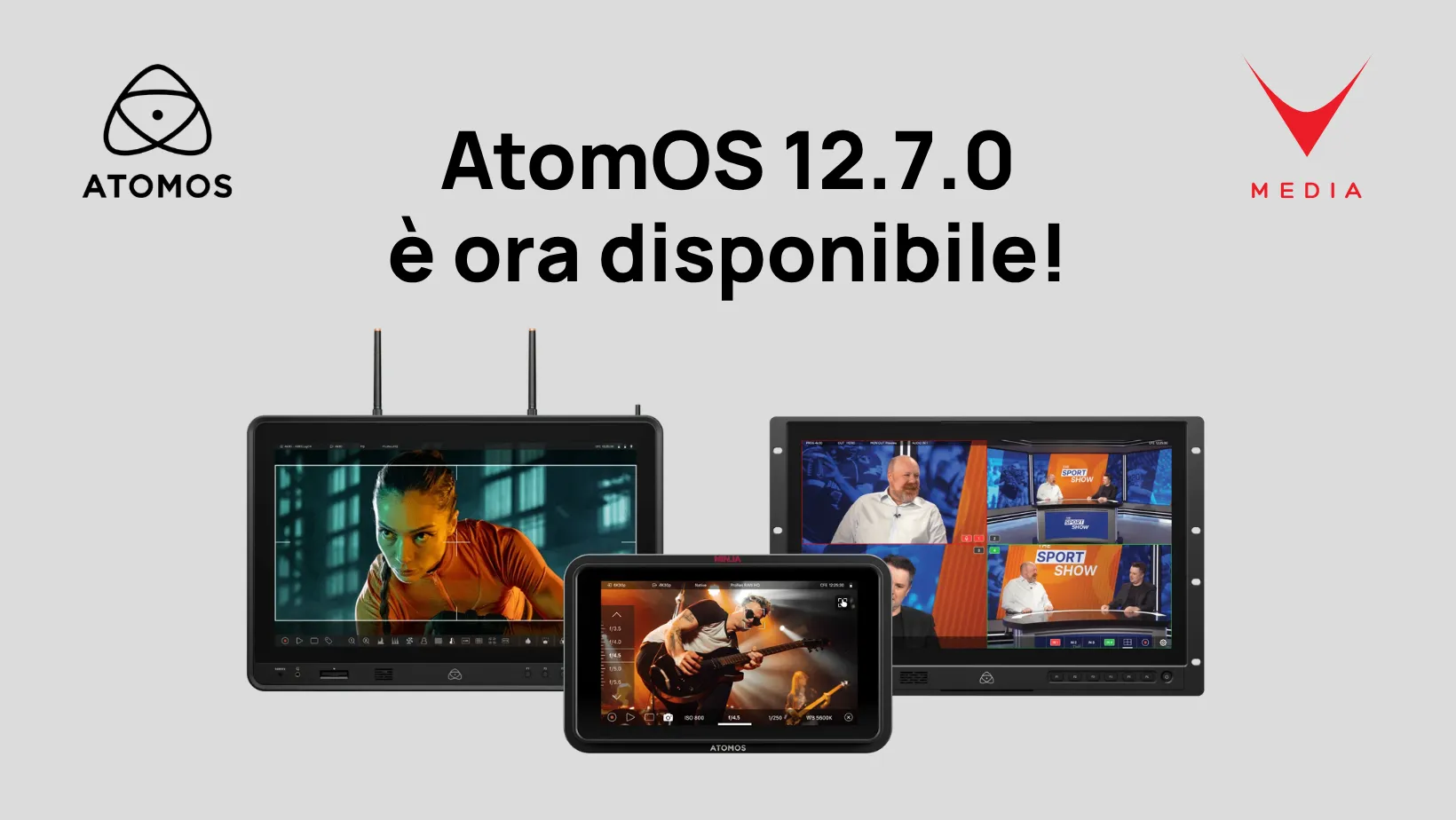 Monitor recorder Atomos Ninja RAW con aggiornamento firmware AtomOS 12.7.0