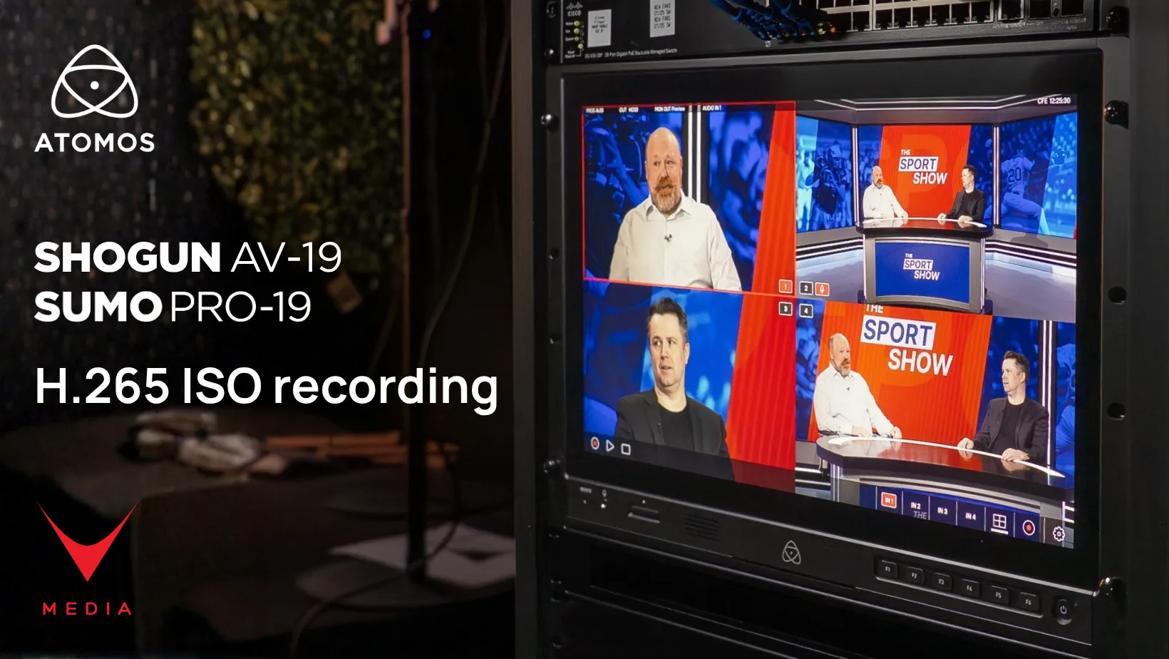 Shogun AV-19 e Sumo PRO-19 con H.265 ISO recording Atomos in produzione multicamera