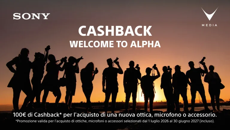 Fotocamera Sony Alpha con ottica in promozione Welcome to Alpha cashback