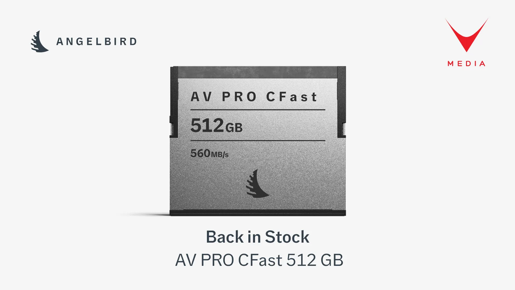Scheda Angelbird AV PRO CFast 512GB su set di ripresa cinematografica professionale