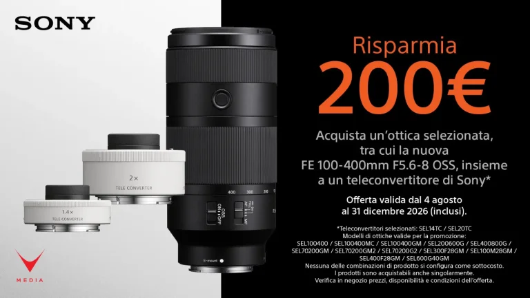 Teleobiettivi Sony e teleconverter protagonisti della promo ottiche e teleconverter