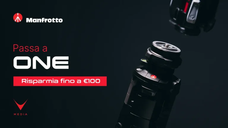 Treppiede Manfrotto ONE protagonista della promozione trade-in con sconto fino a 100 euro