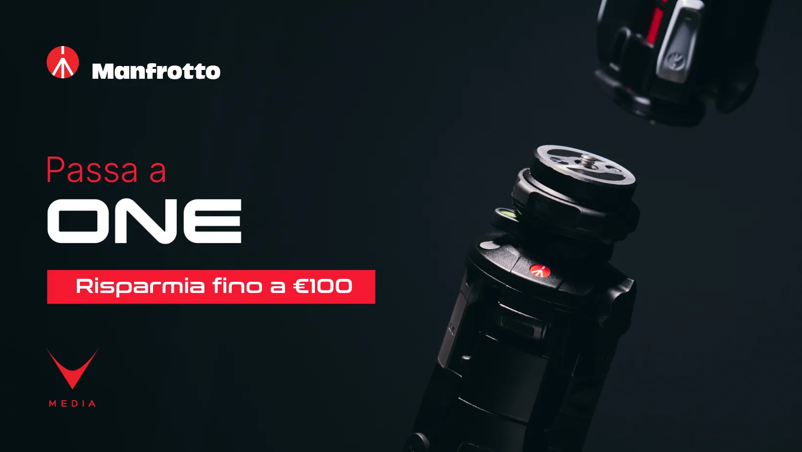 Treppiede Manfrotto ONE protagonista della promozione trade-in con sconto fino a 100 euro