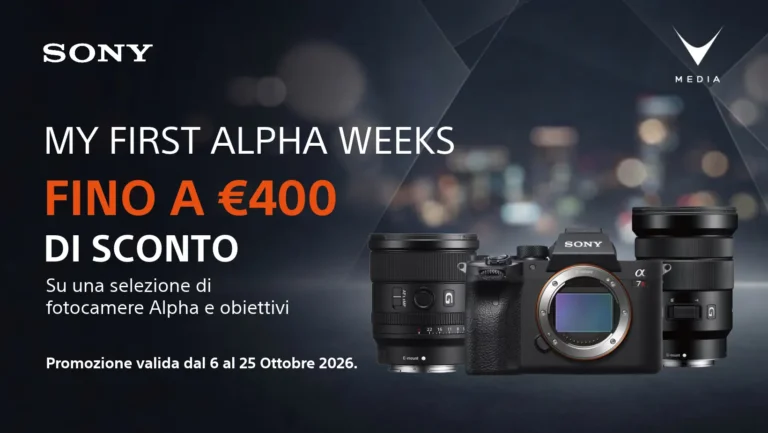 Promo Sony My First Alpha Weeks su selezionati prodotti Alpha