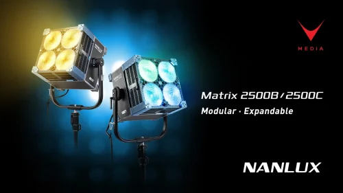Nanlux Matrix 2500B e 2500C fixture LED array set cinematografico IP66
