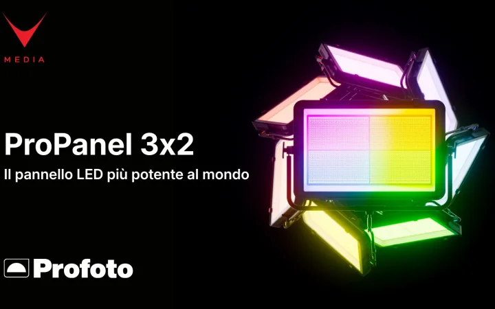 Profoto ProPanel 3x2 pannello LED professionale 2000W su set cinematografico