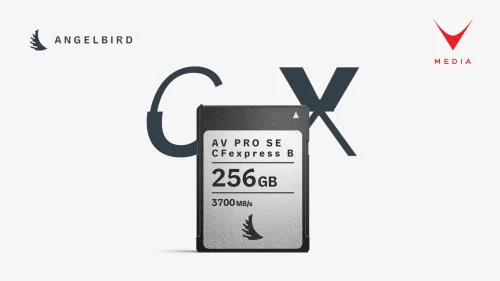 Scheda CFexpress B v4 256GB Angelbird inserita in una fotocamera professionale