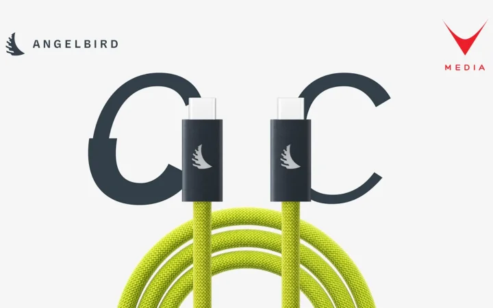 Angelbird Tether Cable USB-C 3.2 Solid Flex lime per workflow tethering professionale in studio