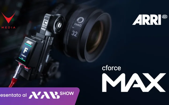 ARRI cforce MAX motore obiettivo brushless con touchscreen integrato su set cinematografico
