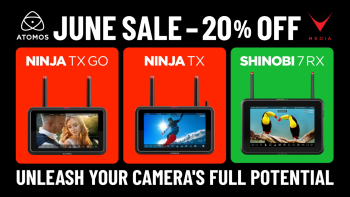 Monitor da campo Atomos Ninja TX, Ninja TX GO e Shinobi 7 RX in promozione giugno 2026