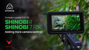 Atomos Shinobi II firmware 11.07.00 camera control aggiornamento gratuito monitor