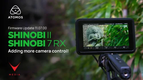 Atomos Shinobi II firmware 11.07.00 camera control aggiornamento gratuito monitor