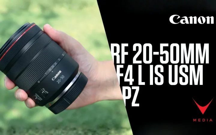 Canon RF 20-50mm F4 L IS USM PZ con power zoom integrato su fotocamera mirrorless