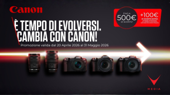 Canon sconto in cassa fiera della fotografia 2026 su mirrorless EOS R e obiettivi RF