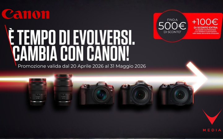 Canon sconto in cassa fiera della fotografia 2026 su mirrorless EOS R e obiettivi RF