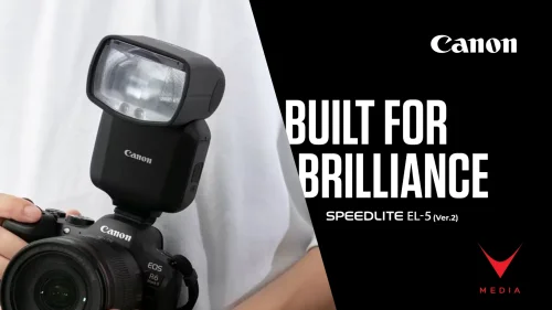 Canon Speedlite EL-5 Ver.2 flash professionale con innesto multifunzione su fotocamera EOS R