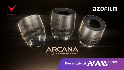 DZOFilm Arcana obiettivi anamorfici full frame 1.5x 32mm 45mm 75mm finitura titanio