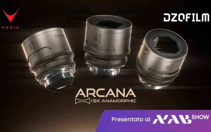 DZOFilm Arcana obiettivi anamorfici full frame 1.5x 32mm 45mm 75mm finitura titanio