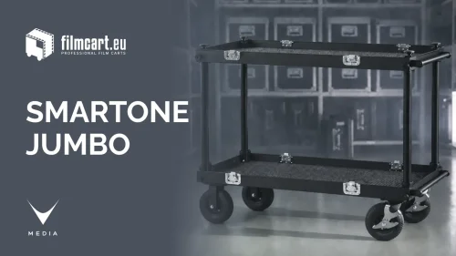 Carrello portacamera da set Filmcart Smartone Jumbo pieghevole in alluminio.