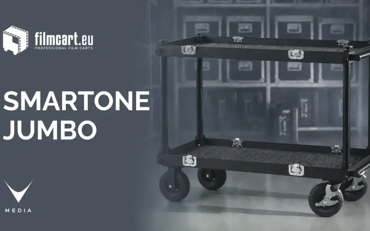 Carrello portacamera da set Filmcart Smartone Jumbo pieghevole in alluminio.