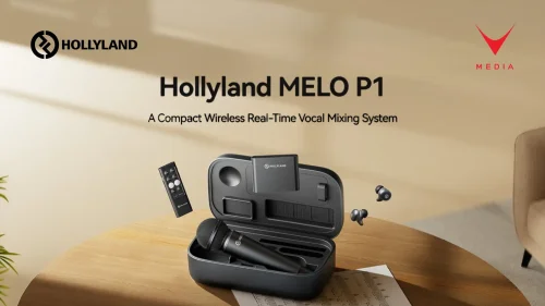 hollyland MELO P1 studio audio wireless all-in-one con microfono mixer e auricolari
