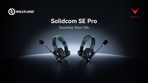 Intercom wireless Solidcom SE Pro con cuffie per comunicazione di produzione