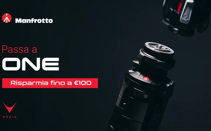 Treppiede Manfrotto ONE protagonista della promozione trade-in con sconto fino a 100 euro