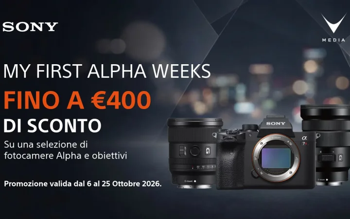 Promo Sony My First Alpha Weeks su selezionati prodotti Alpha