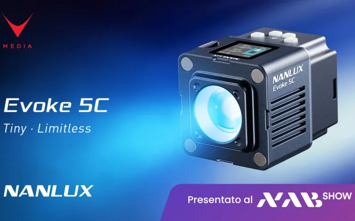 Nanlux Evoke 5C spotlight LED RGBLAC con motore Nebula C8 e certificazione IP67