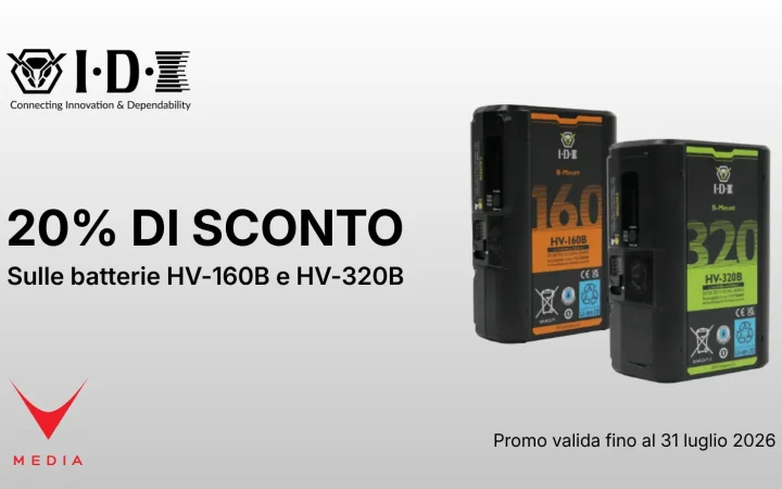 Batterie IDX HV-160B HV-320B B-Mount 28V promo sconto estate 2026