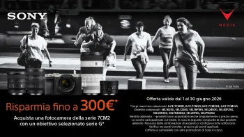 Sony α7C II Silver con obiettivo G FE in promo fino al 30 giugno 2026.