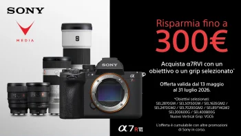 Promo Sony α7RVI con obiettivi G Master e vertical grip VGC6 selezionati