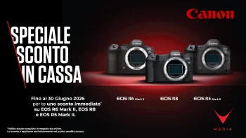 Sconto in cassa Canon EOS R6 Mark II R8 R5 Mark II promo giugno 2026