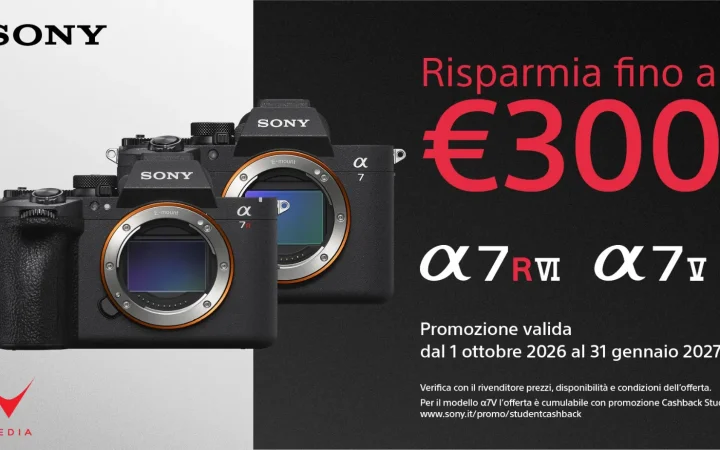 Sony α7 V e α7R VI promozione sconto fino a 300 euro