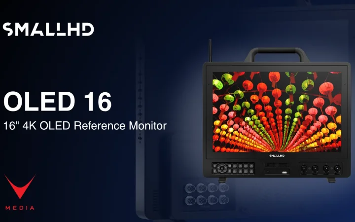SmallHD OLED 16 monitor OLED riferimento cinematografia su DIT cart in set professionale