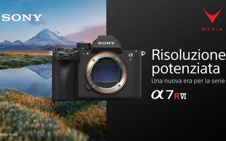 Sony Alpha 7R VI mirrorless full-frame 66,8 MP con sensore Exmor RS e processore BIONZ XR2