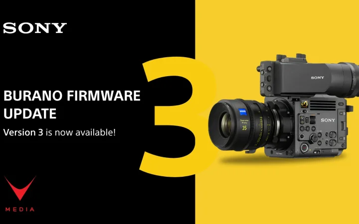 Sony BURANO firmware V3.00 modalità 5.8K anamorphic full-frame e 120fps Super 35
