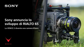 Sony RIALTO 65 sensor block montato su VENICE 2 per riprese in formato 65mm