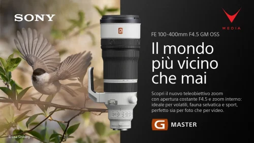 Sony sel100400mc obiettivo G Master su attacco E full-frame