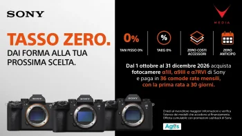 Fotocamere Sony α1 II, α9 III e α7R VI con promozione tasso zero