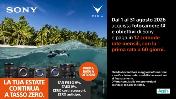 Sony tasso zero finanziamento Agos agosto 2026