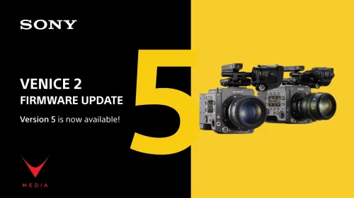 Sony VENICE 2 in configurazione set con nuovo firmware V5.00 attivo