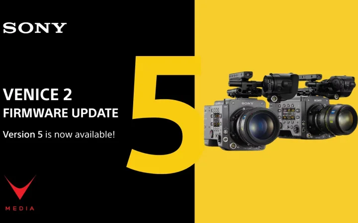 Sony VENICE 2 in configurazione set con nuovo firmware V5.00 attivo
