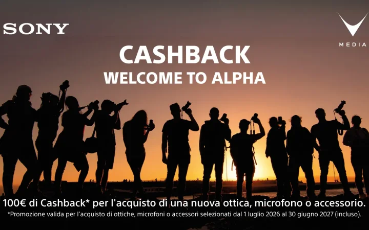 Fotocamera Sony Alpha con ottica in promozione Welcome to Alpha cashback